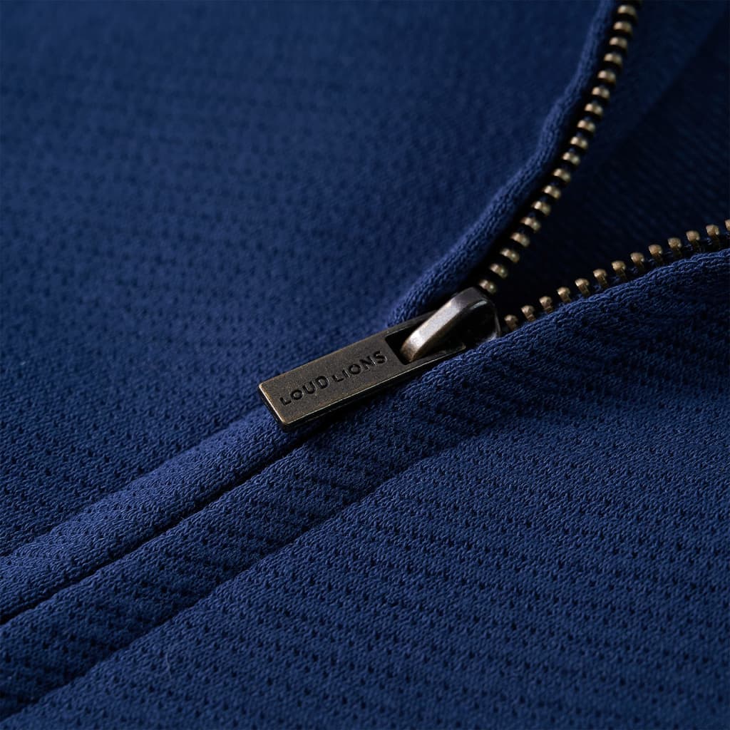 Sweatshirt til børn str. 92 med lynlås marineblå