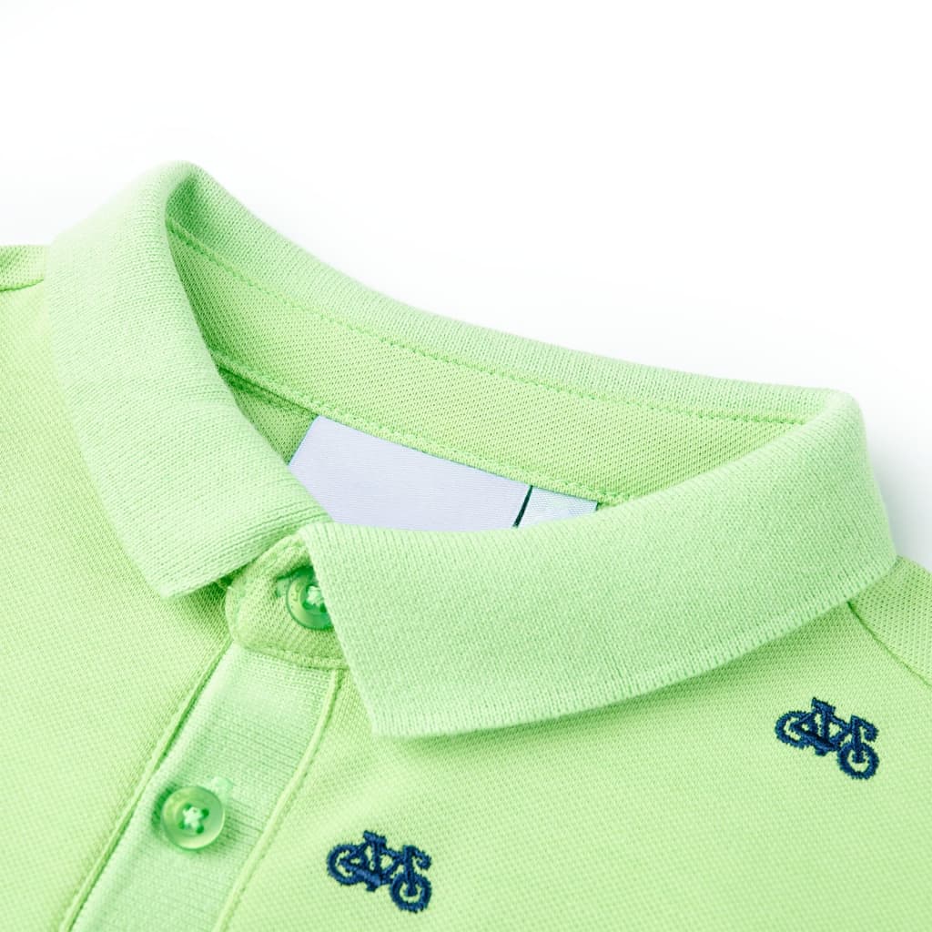 Polo til børn str. 92 neongrøn