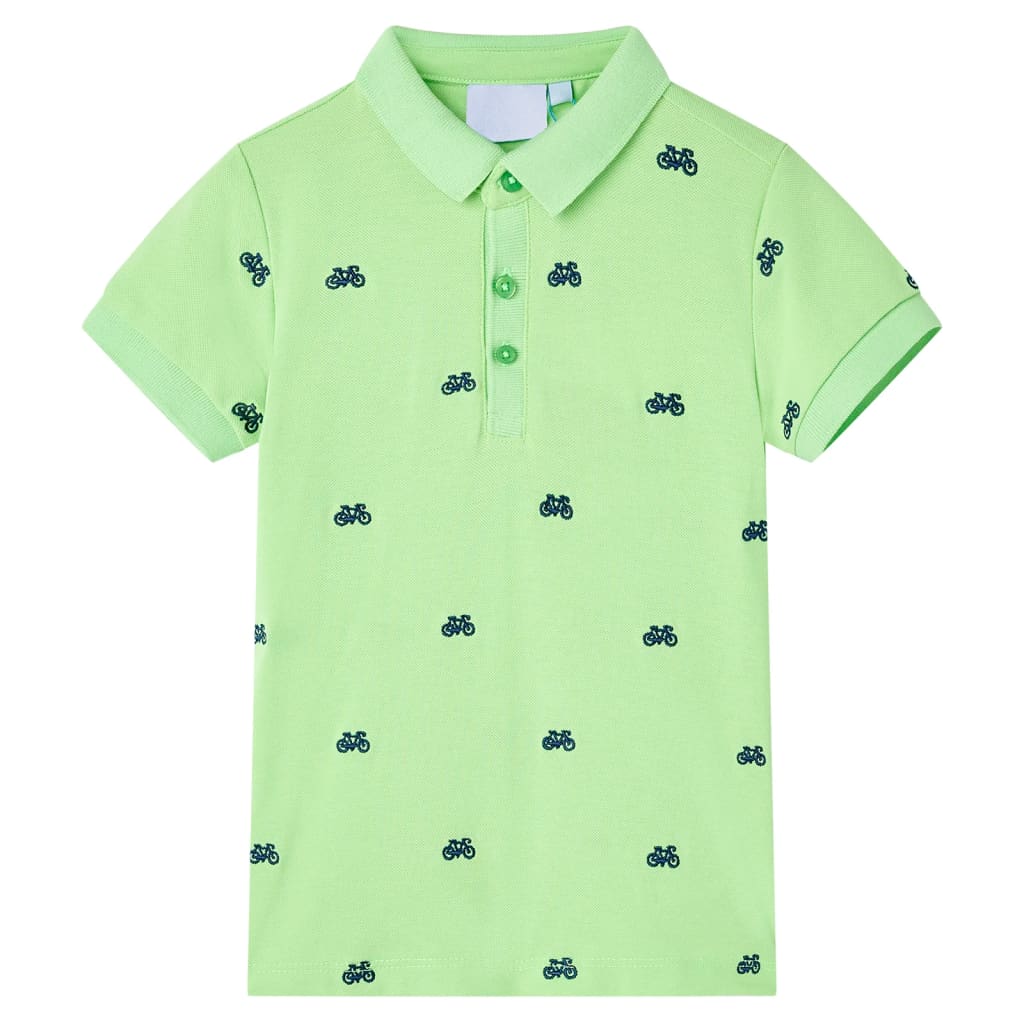 Polo til børn str. 104 neongrøn