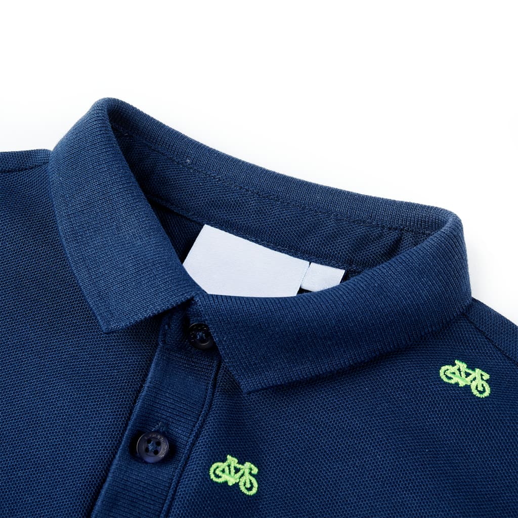 Polo til børn str. 104 marineblå
