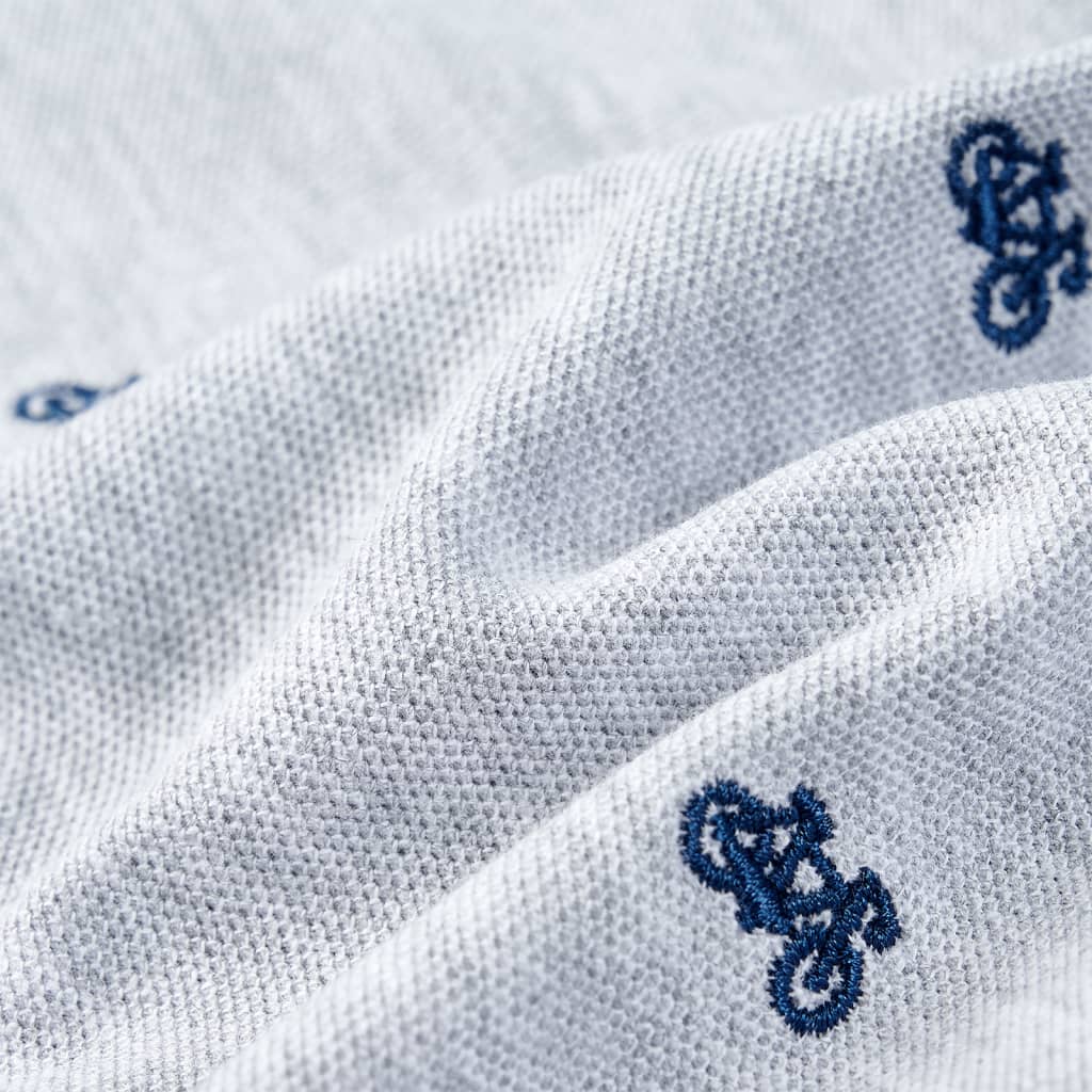 Polo til børn str. 116 gråmeleret