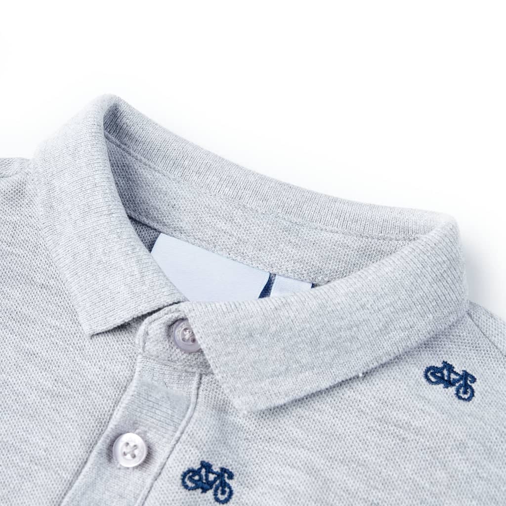Polo til børn str. 128 gråmeleret