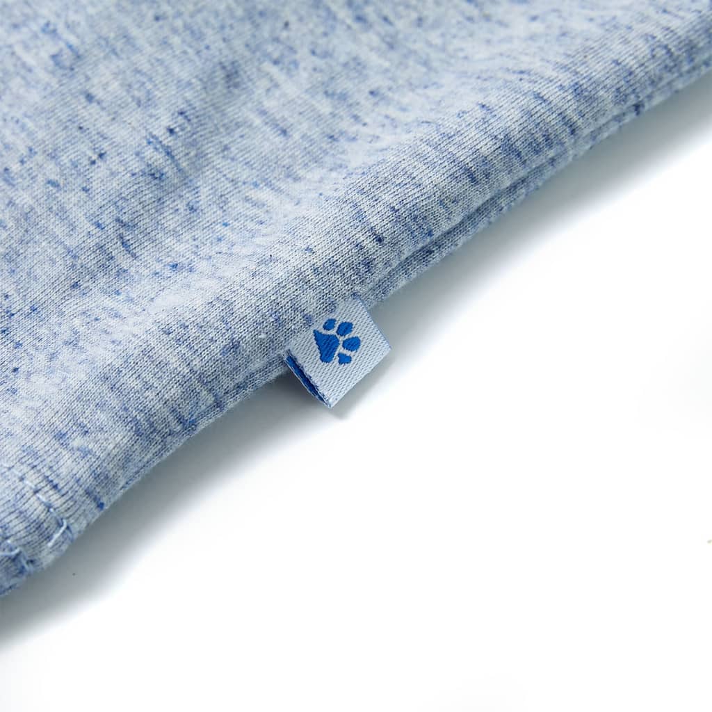 Kortærmet T-shirt til børn str. 140 blåmeleret