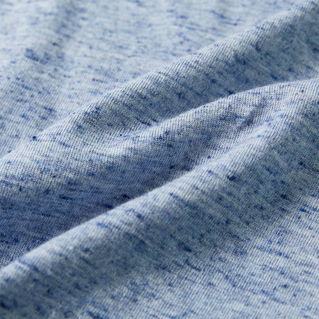 Kortærmet T-shirt til børn str. 140 blåmeleret