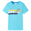 Kortærmet T-shirt til børn str. 116 akvamarinblå