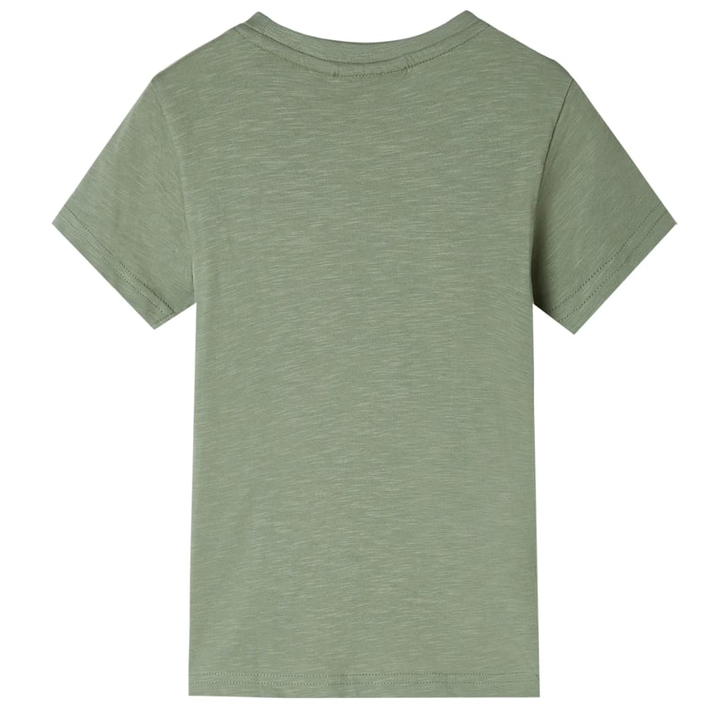 T-shirt til børn str. 104 kakifarvet