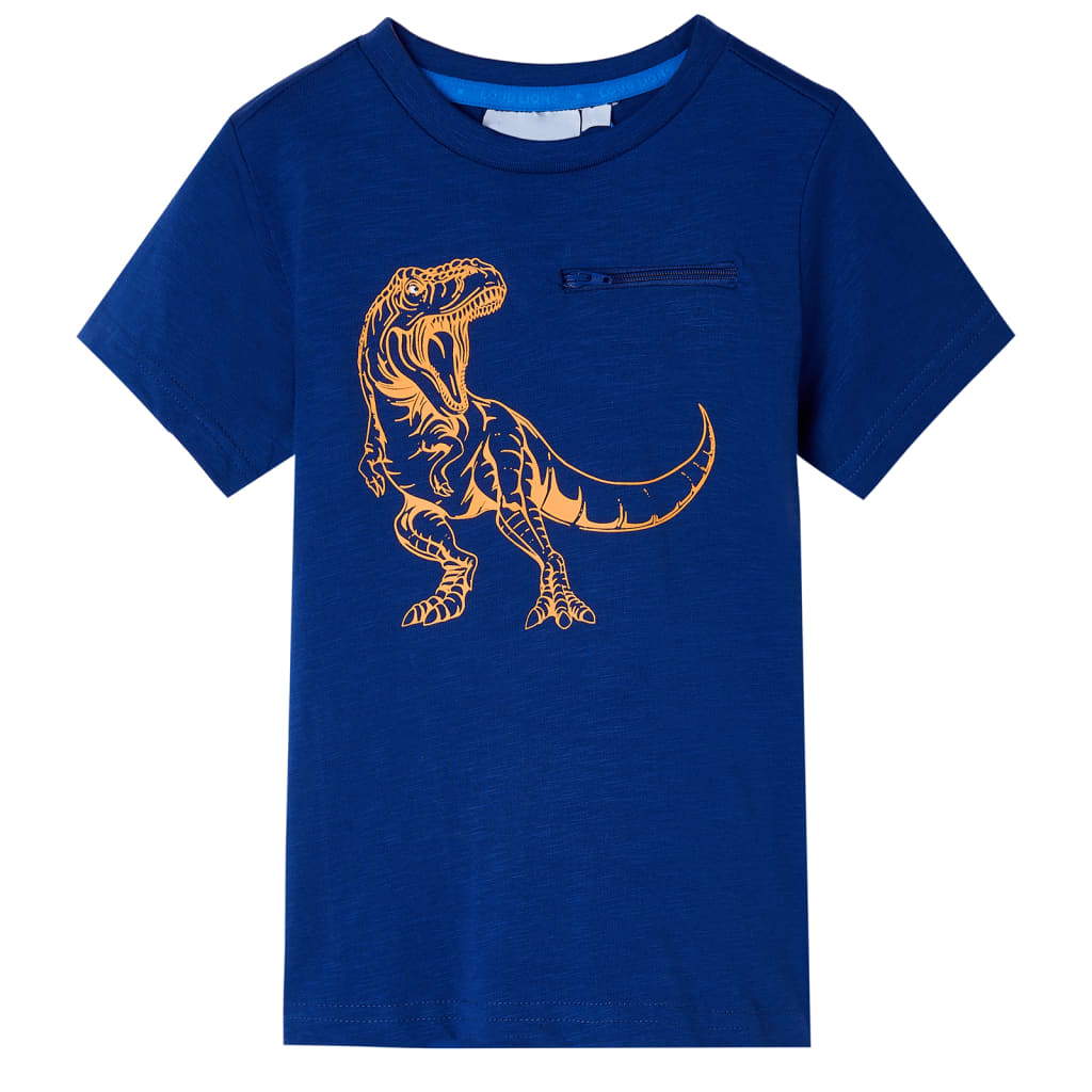 T-shirt til børn str. 104 mørkeblå