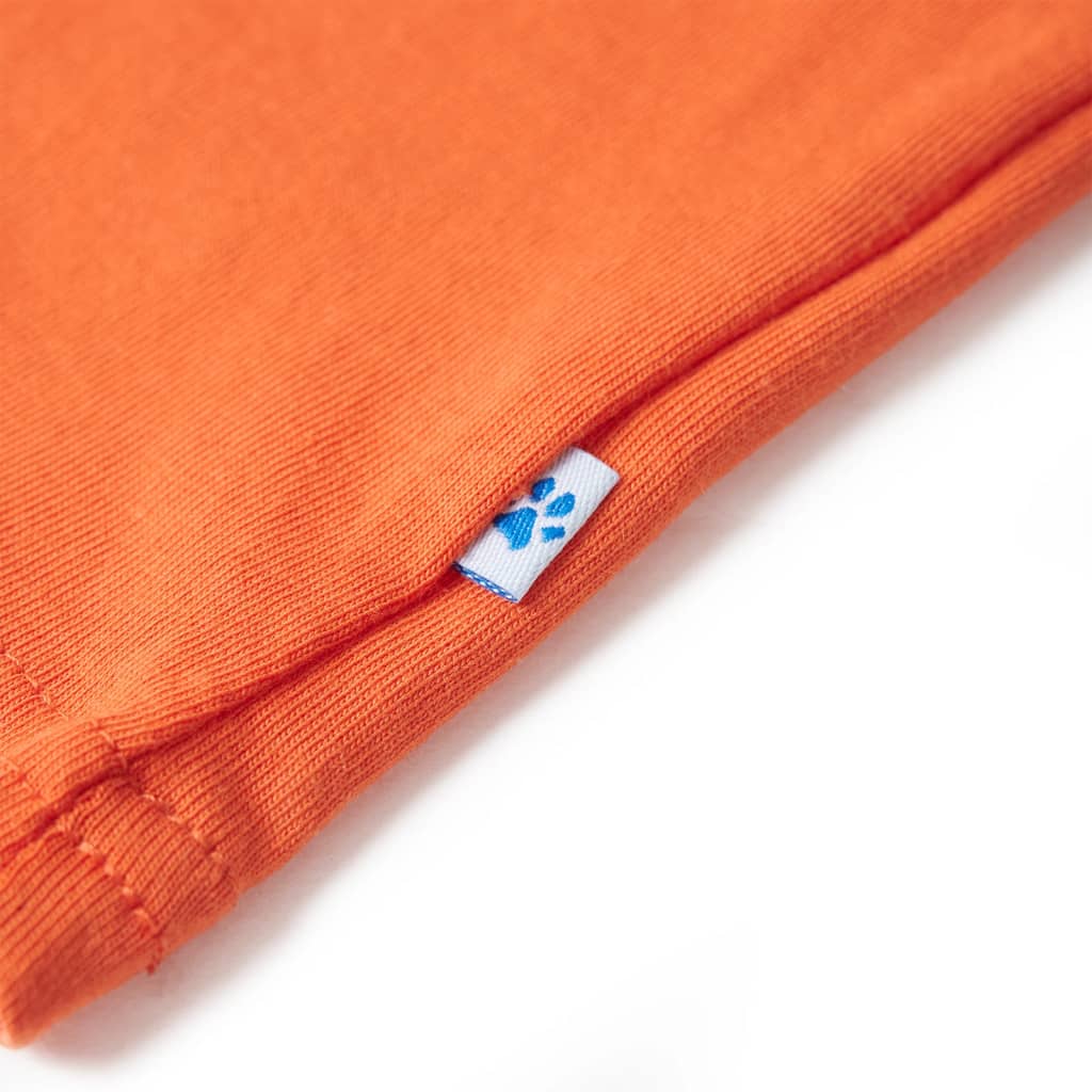 T-shirt til børn str. 140 lys orange