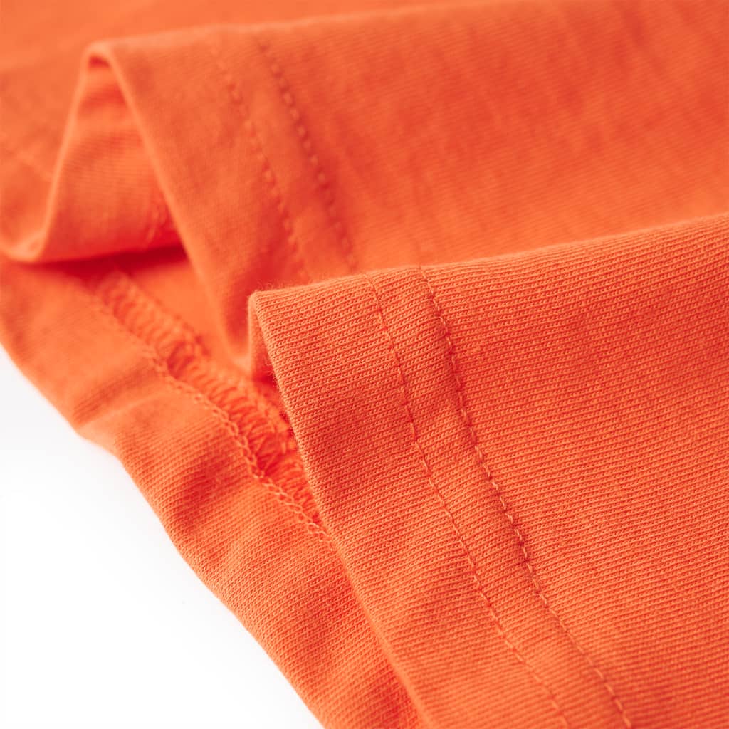 T-shirt til børn str. 140 lys orange