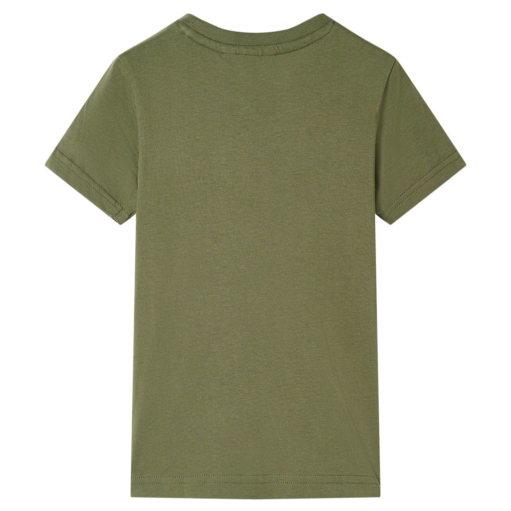 T-shirt til børn str. 140 kakifarvet