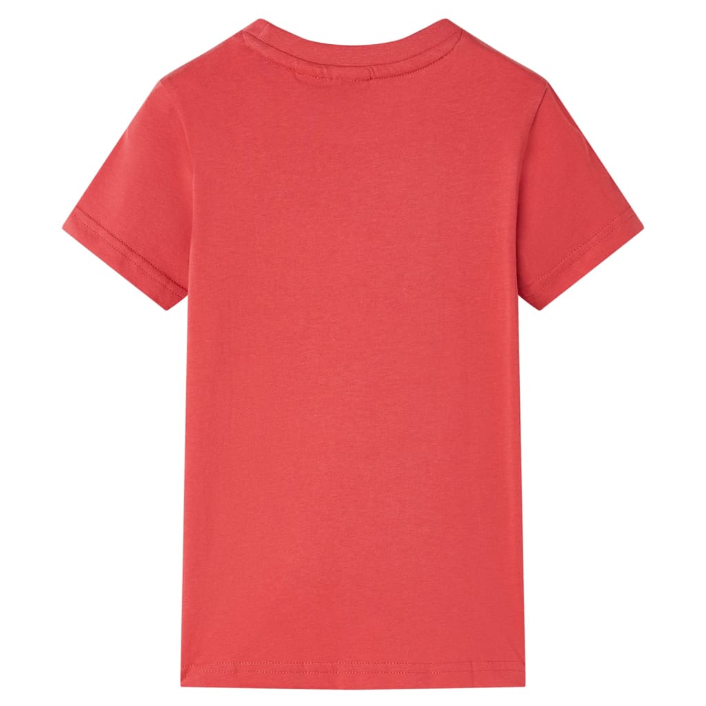 T-shirt til børn str. 128 rød