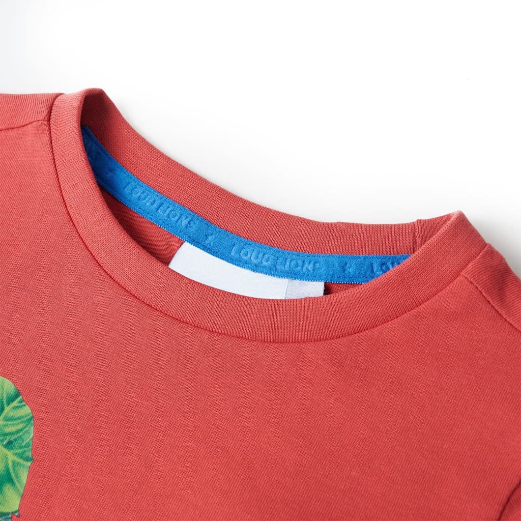 T-shirt til børn str. 128 rød