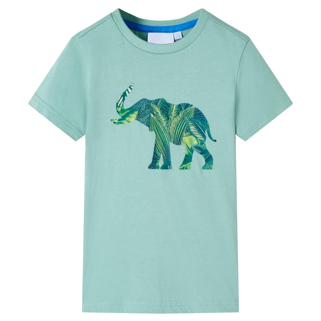 T-shirt til børn str. 104 grøn