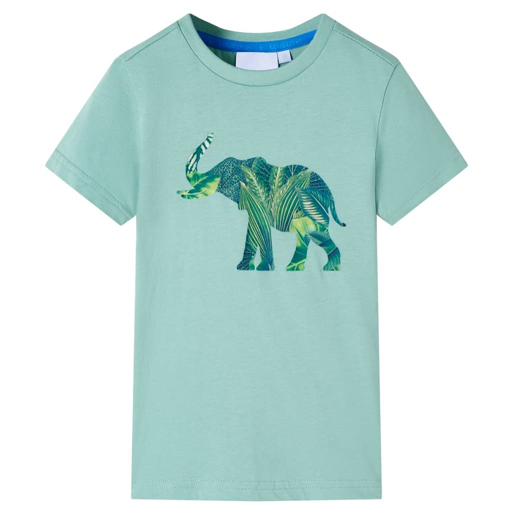 T-shirt til børn str. 128 grøn