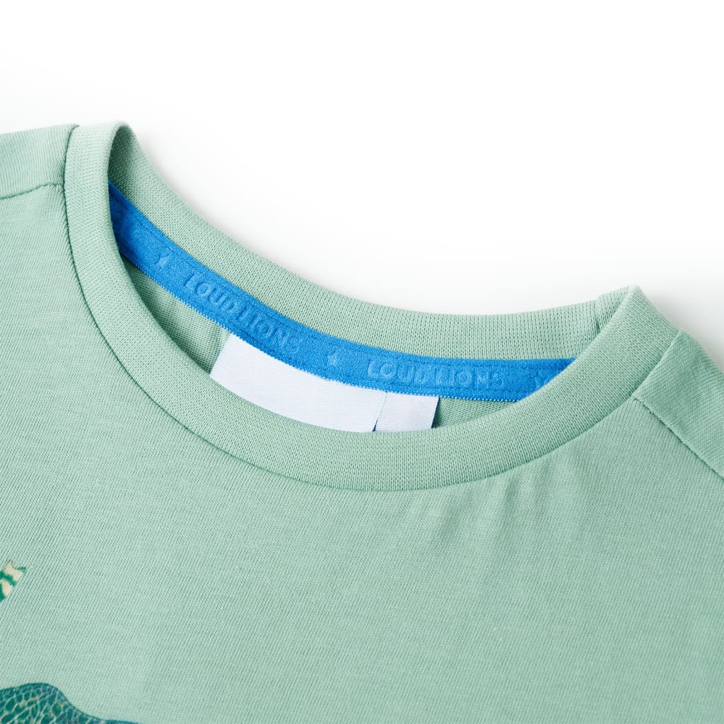 T-shirt til børn str. 128 grøn