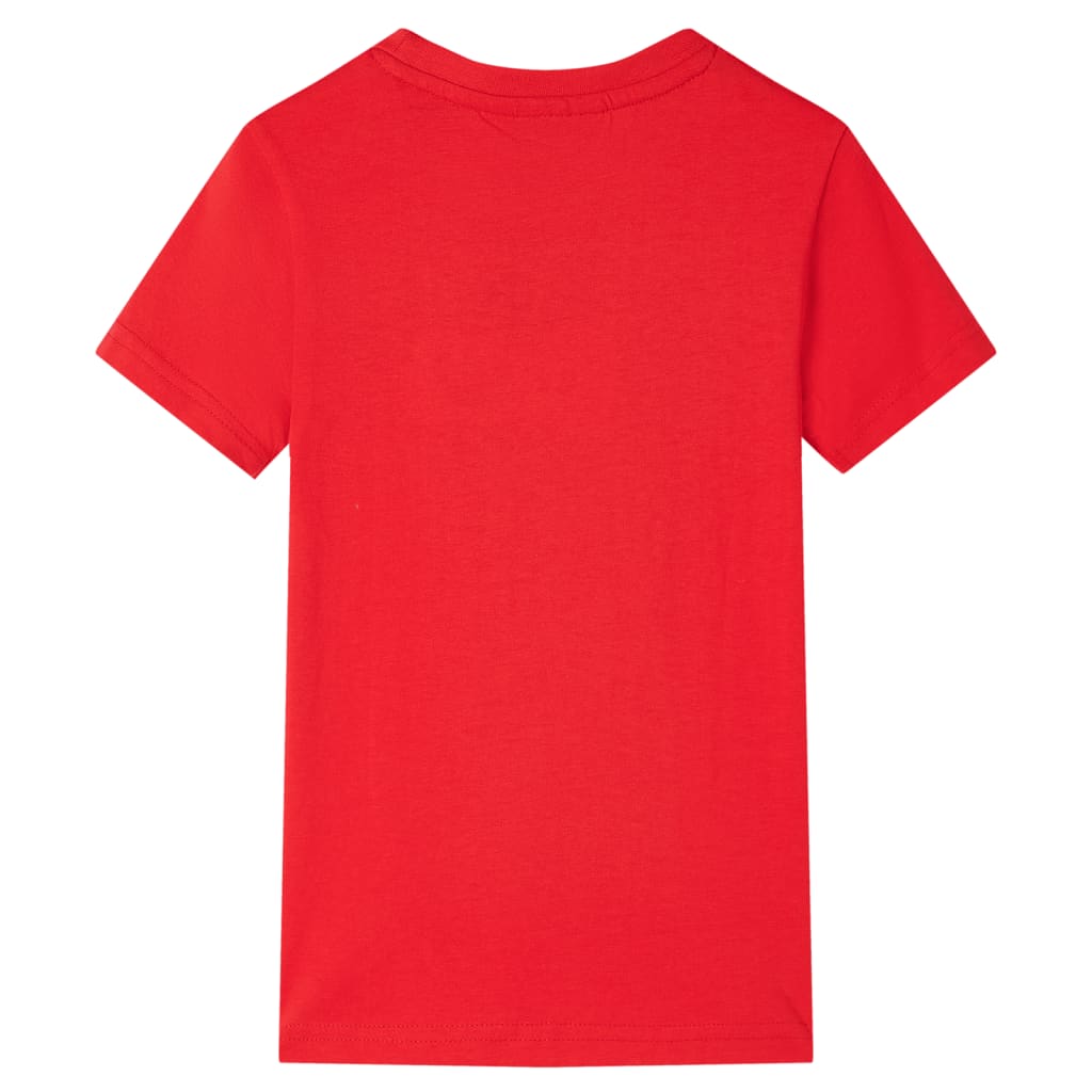 T-shirt til børn str. 128 rød
