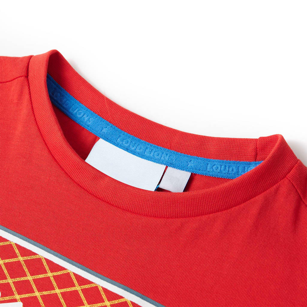 T-shirt til børn str. 128 rød
