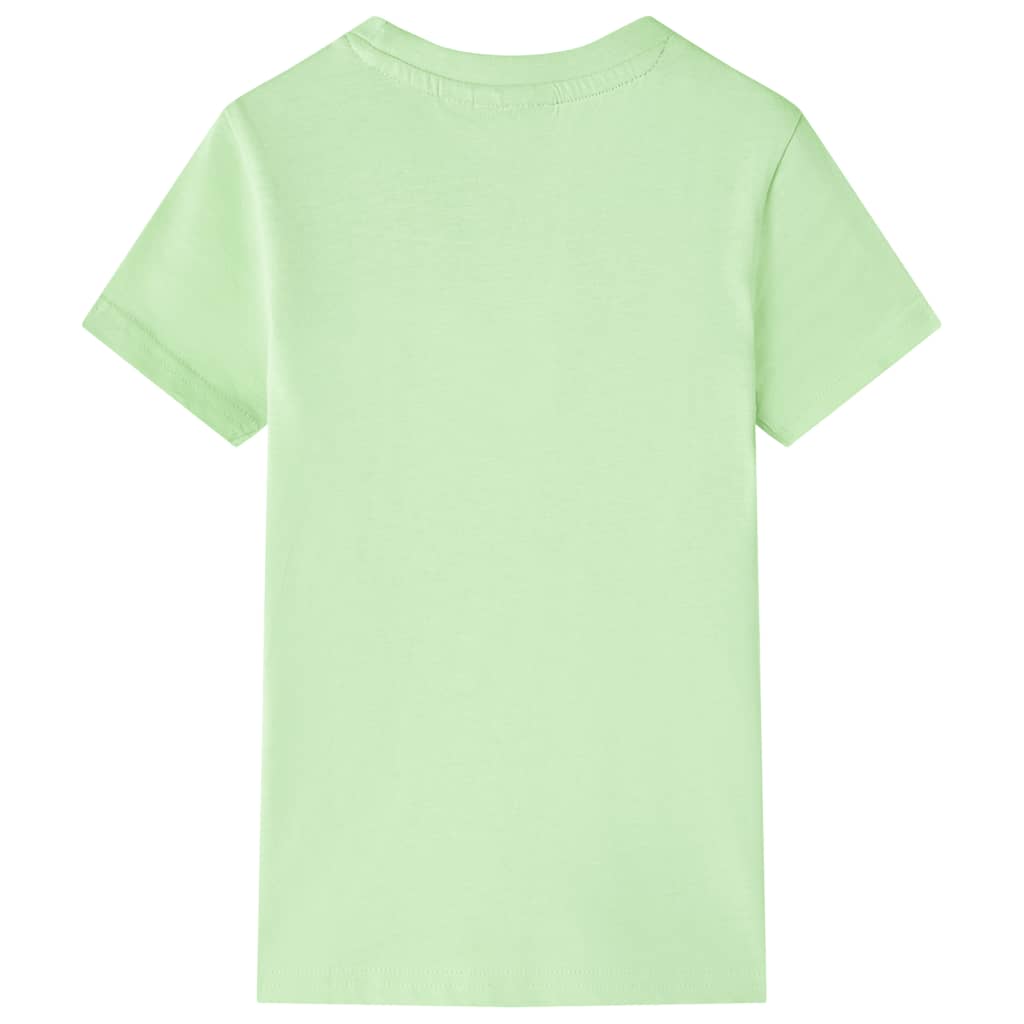 T-shirt til børn str. 140 limegrøn
