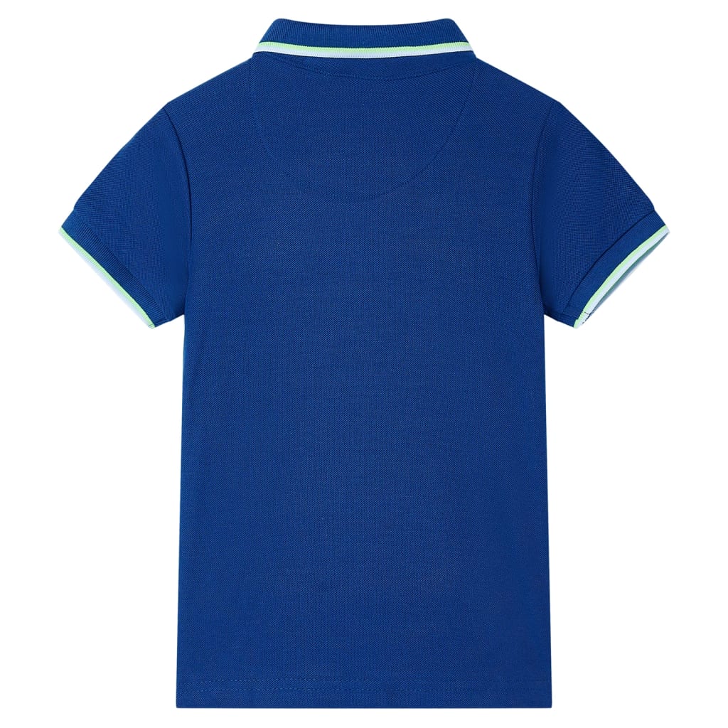 Poloshirt til børn str. 104 mørkeblå