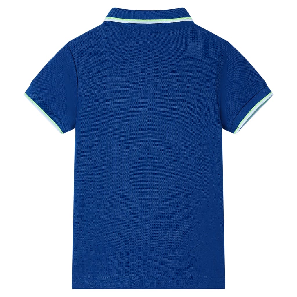 Poloshirt til børn str. 116 mørkeblå