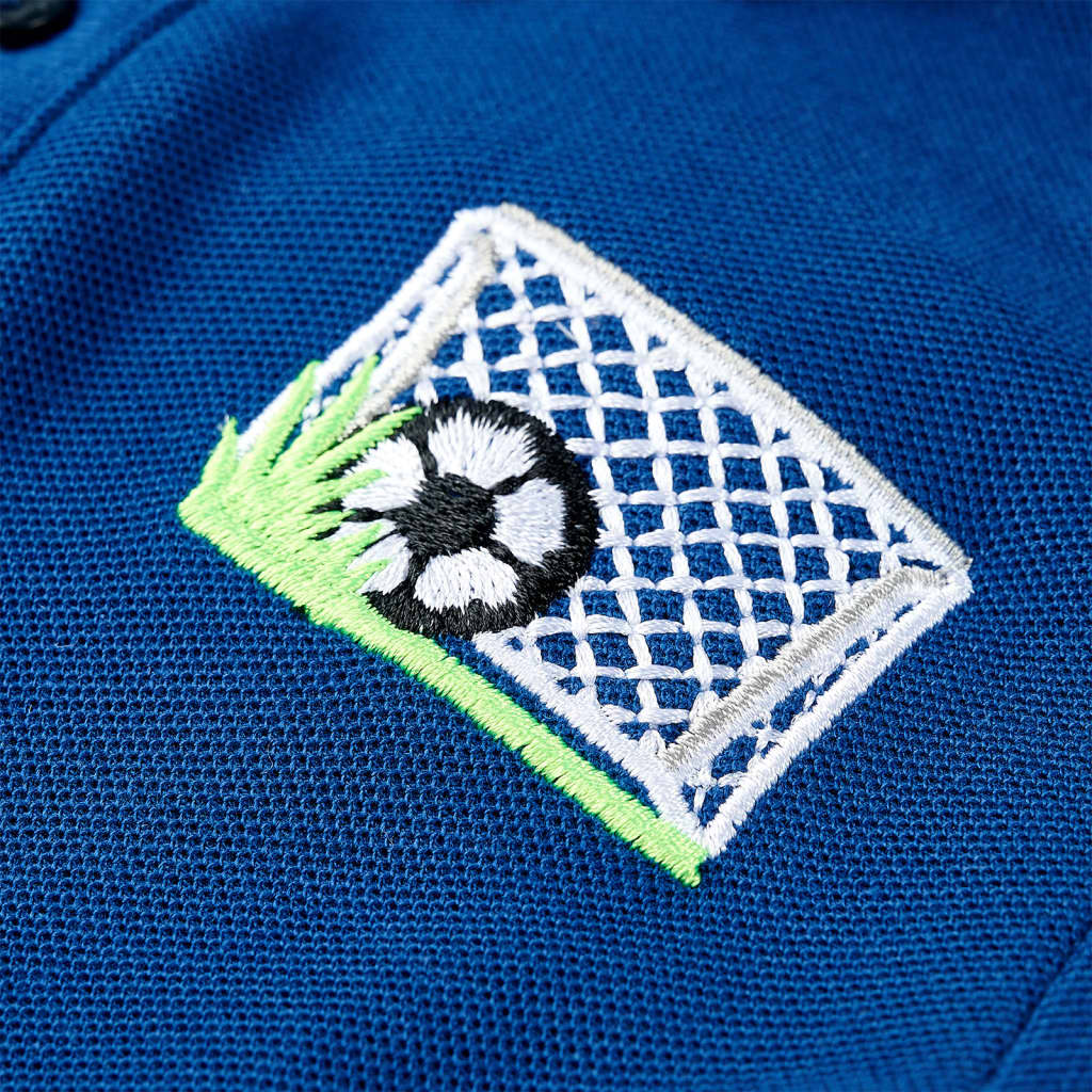 Poloshirt til børn str. 116 mørkeblå