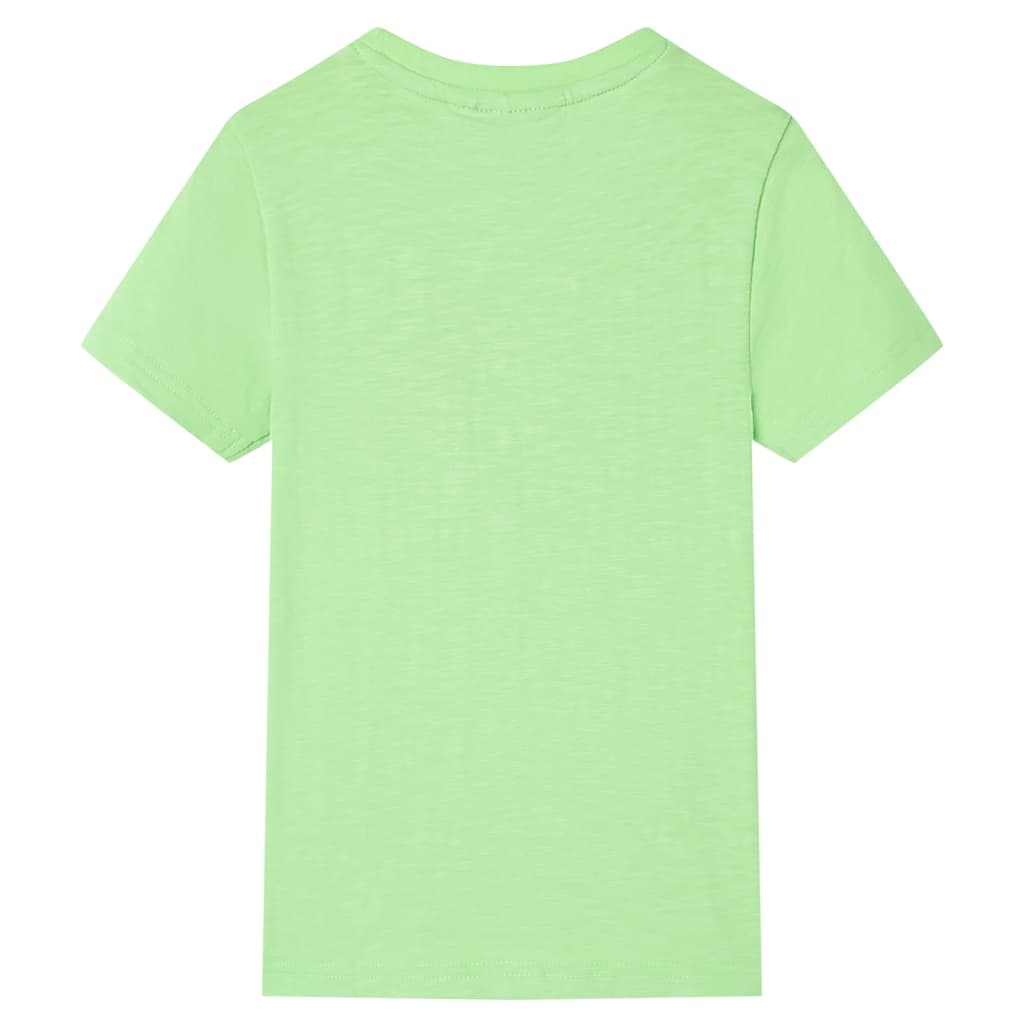 T-shirt til børn str. 116 neongrøn