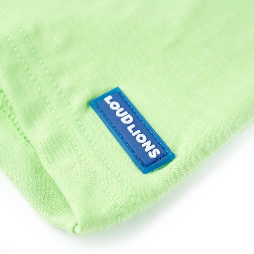 T-shirt til børn str. 116 neongrøn