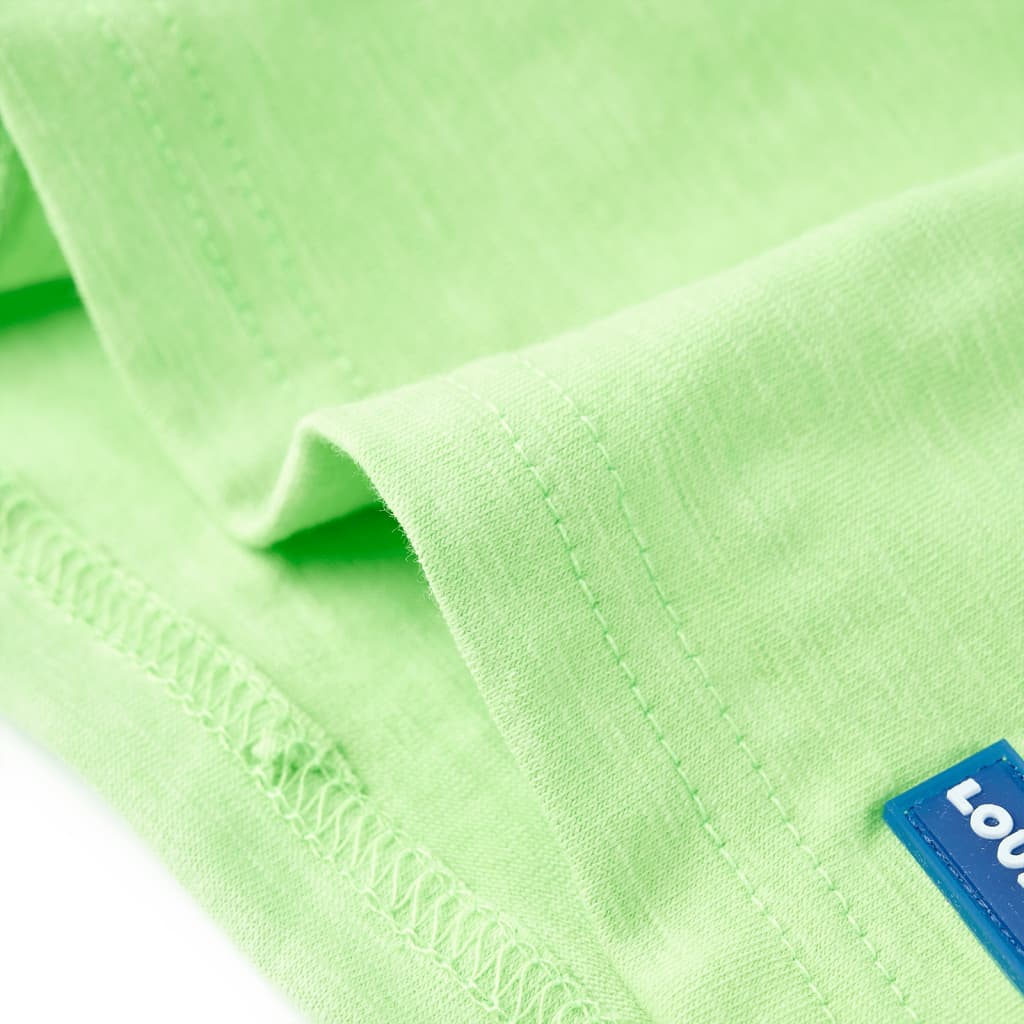 T-shirt til børn str. 116 neongrøn