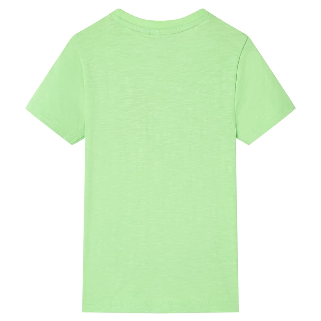 T-shirt til børn str. 128 neongrøn