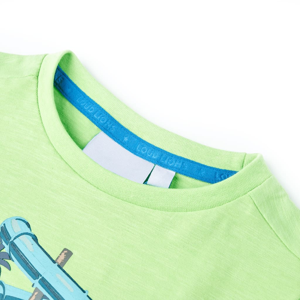 T-shirt til børn str. 128 neongrøn