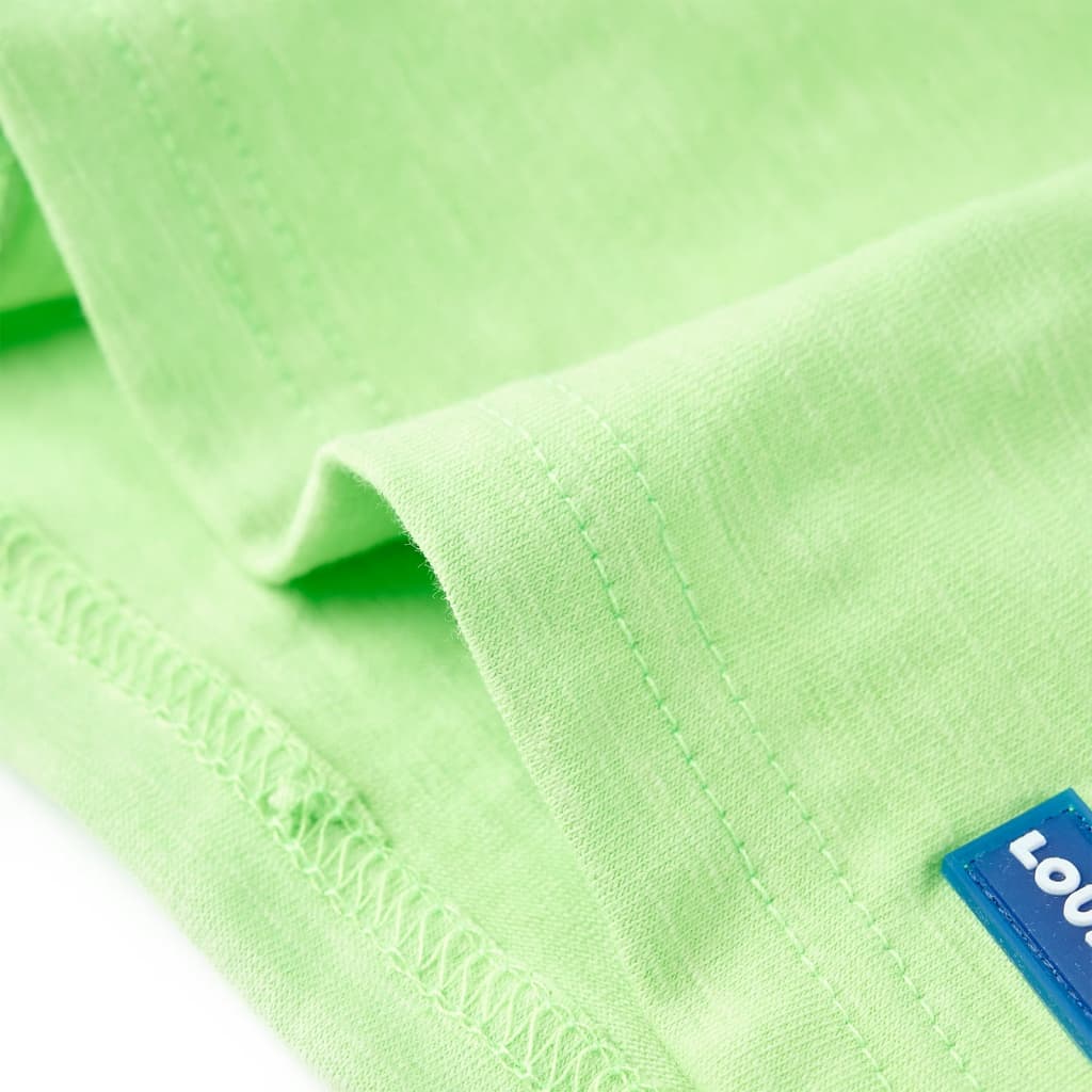 T-shirt til børn str. 128 neongrøn