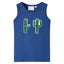 Tanktop til børn str. 128 blåmeleret