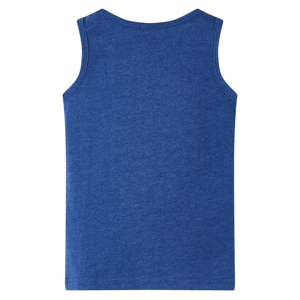 Tanktop til børn str. 128 blåmeleret