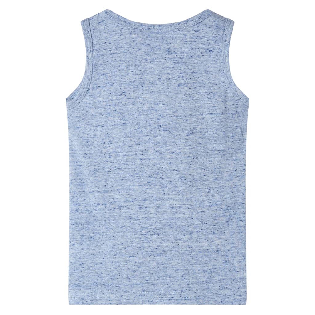 Tanktop til børn str. 104 blåmeleret