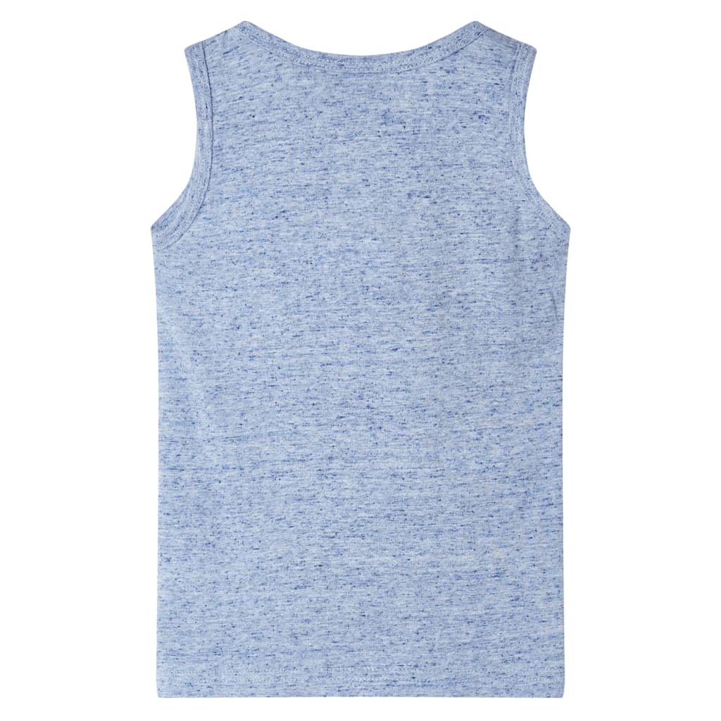 Tanktop til børn str. 128 blåmeleret