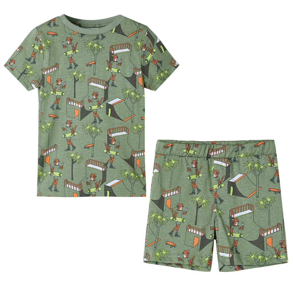 Pyjamas til børn str. 116 lys kakifarve