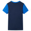 T-shirt til børn str. 104 blå og marineblå