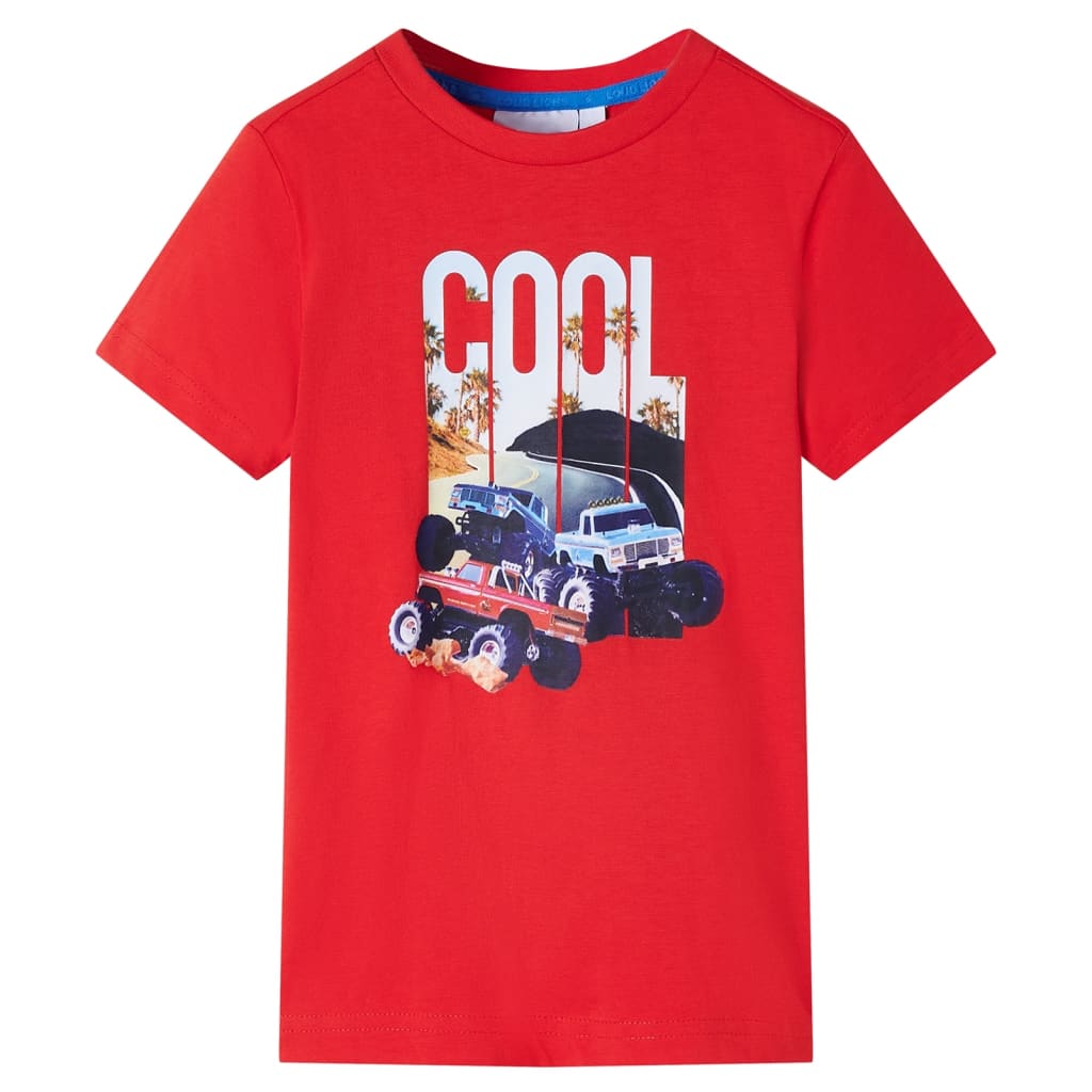 T-shirt til børn str. 104 rød