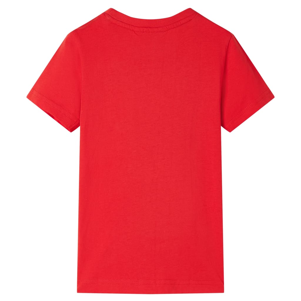 T-shirt til børn str. 104 rød