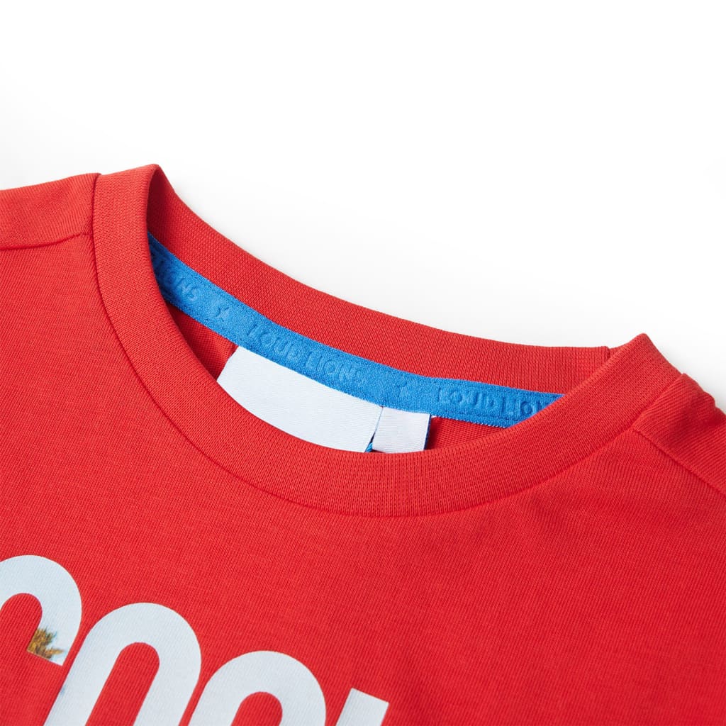 T-shirt til børn str. 104 rød
