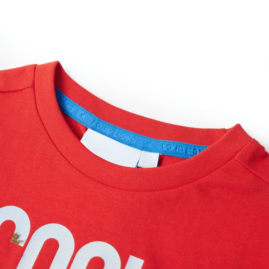 T-shirt til børn str. 140 rød