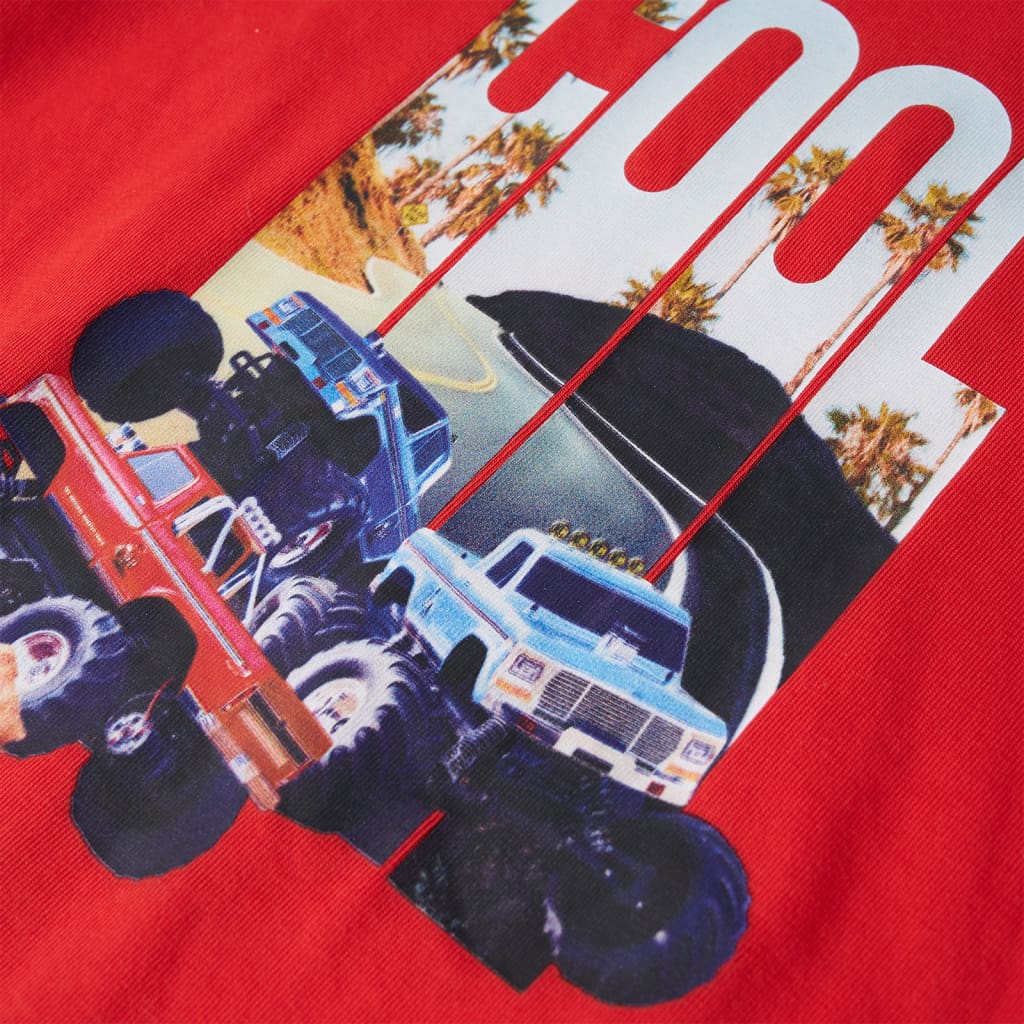 T-shirt til børn str. 140 rød