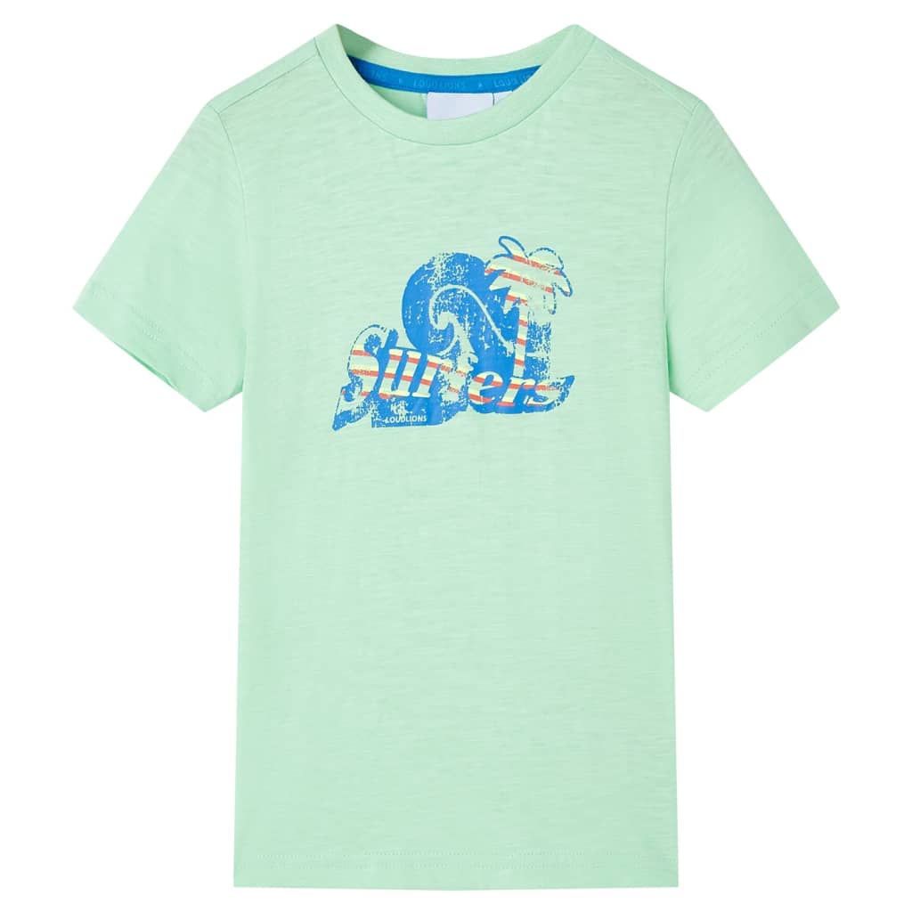 T-shirt til børn str. 140 lysegrøn