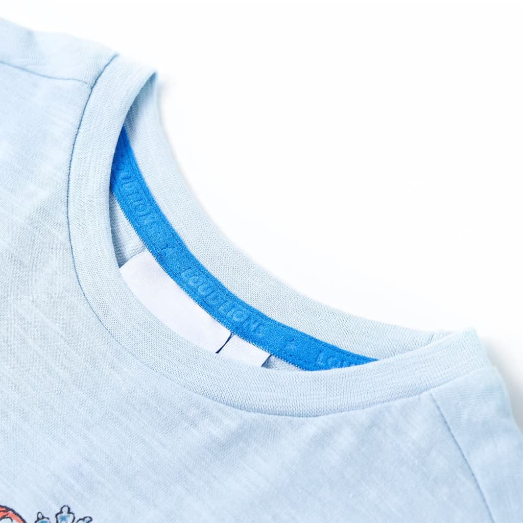 T-shirt til børn str. 140 lyseblå