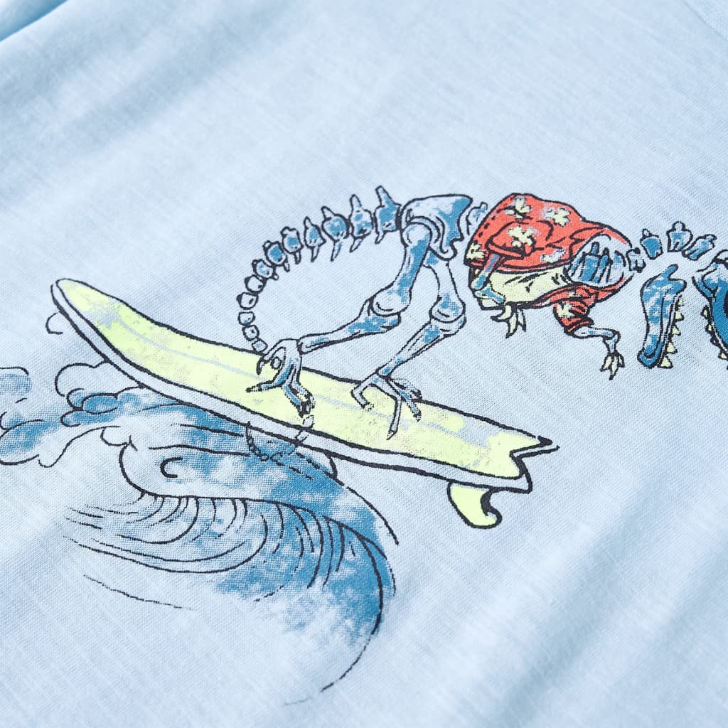 T-shirt til børn str. 140 lyseblå