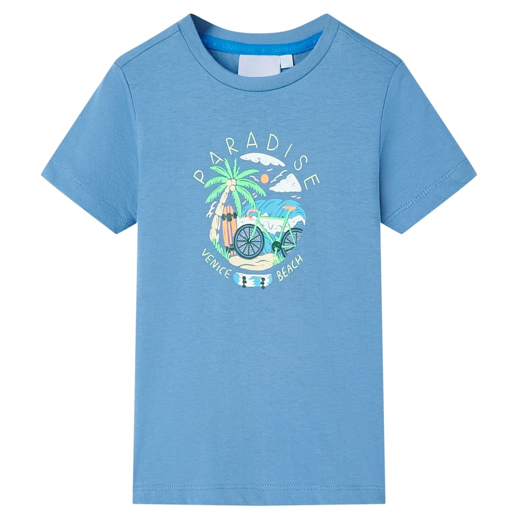 T-shirt til børn str. 116 blå