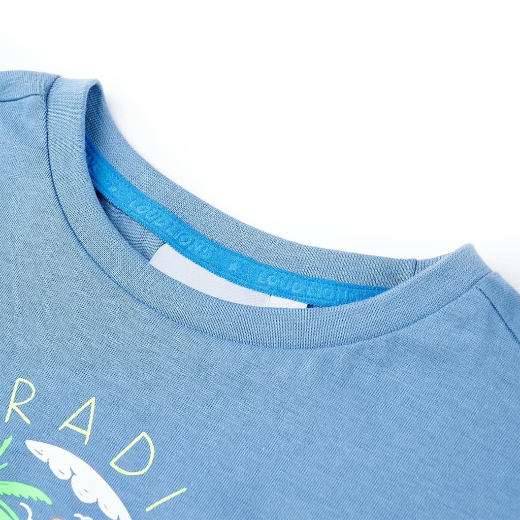 T-shirt til børn str. 116 blå