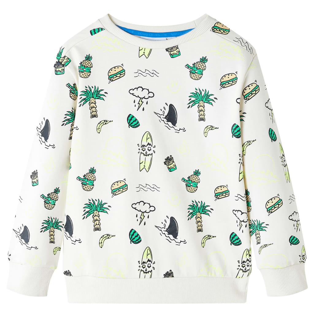 Sweatshirt til børn str. 128 ecrufarvet