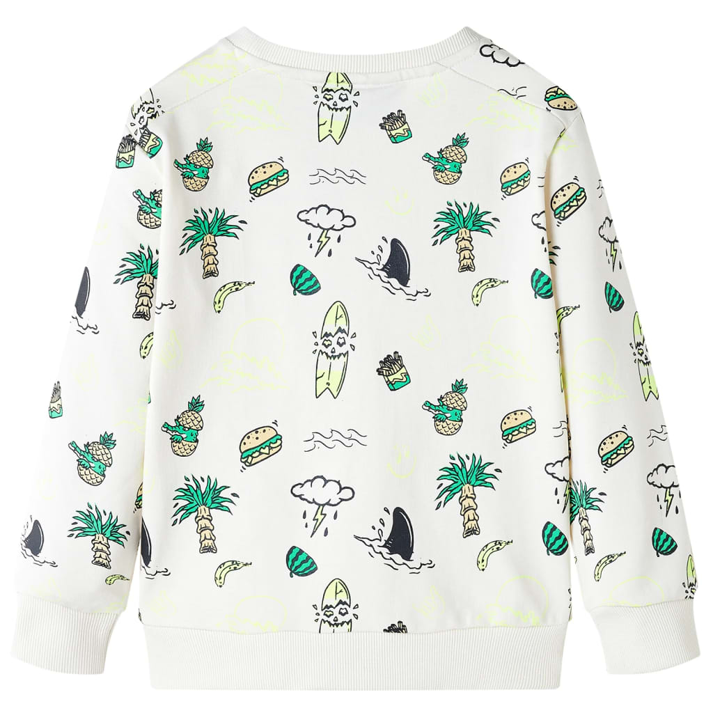Sweatshirt til børn str. 128 ecrufarvet