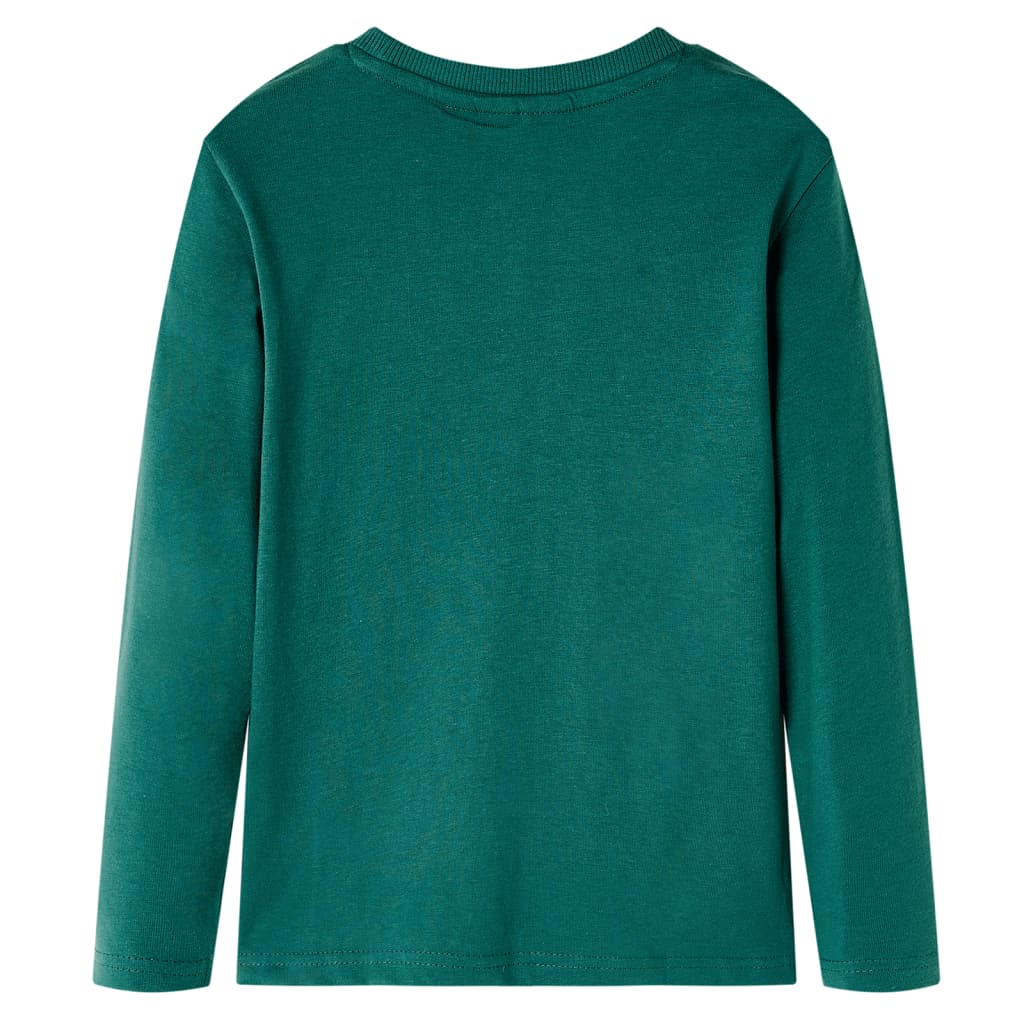 Langærmet T-shirt til børn str. 92 grøn